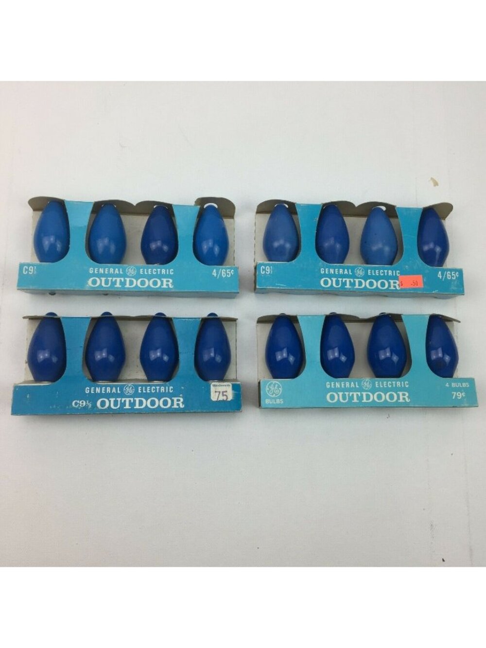 General Electric GE C9-1/2 Outdoor Christmas Lamps Hanukkah Blue Bulbs